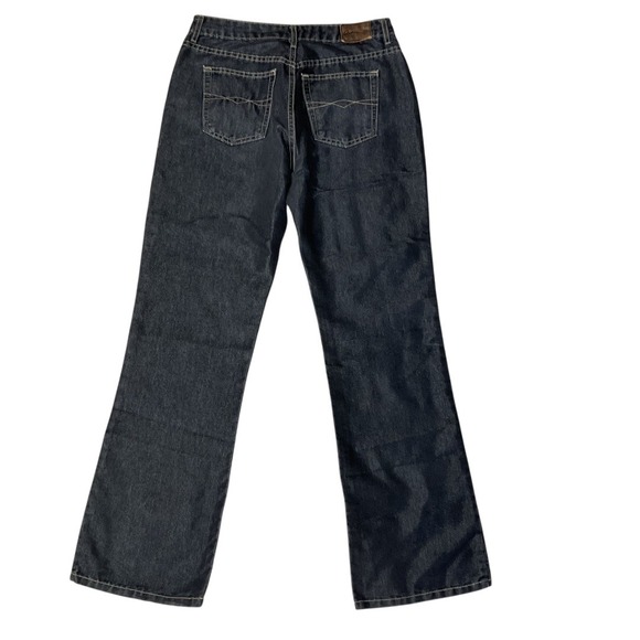 Arden B. Women's Waxed Shimmery‎ Black Jeans Lightly Distressed Boot Cut Size 8 - Picture 1 of 11